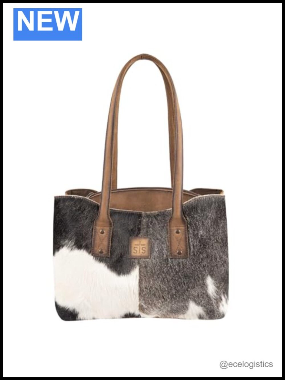 Cowhide Distressed Full Grain Leather Tote with Dual Handles